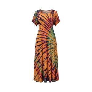 Colorful Tie-Dye Maxi Dress